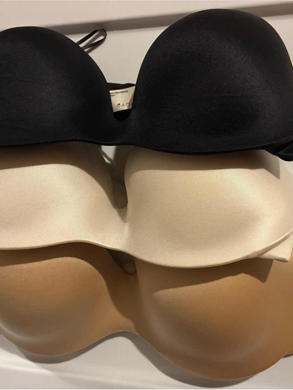 Maidenform Strapless Multi-Pack Bra - Black, Ivory, Beige